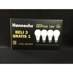HANNOCH Lampu led Multipack 3+1 Krypton cool daylight 12W,- Original