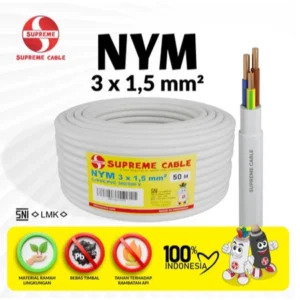 Kabel NYM Supreme 3x1.5 Kabel Listrik Tembaga Asli SNI LMK Meteran