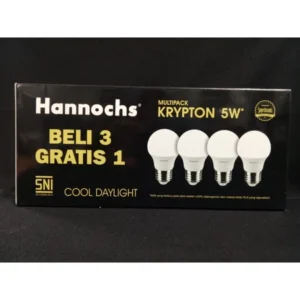HANNOCH Lampu led Multipack 3+1 Krypton cool daylight 5W,- Original