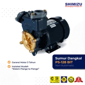 Pompa Air Sumur Dangkal SHIMIZU PS-128 BIT Non Automatic – Daya Hisap Kuat, Awet