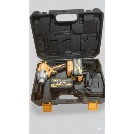 DOLIZ Cordless Impact Wrench BD550 21V Mesin Buka Baut Battery Kunci Roda Mobil + 2 Baterai - Gambar 4