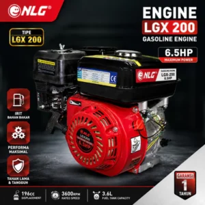 NLG Gasoline Engine LGX 200 6.5HP 196cc Mesin Penggerak Bensin Tarik Manual 3600 RPM