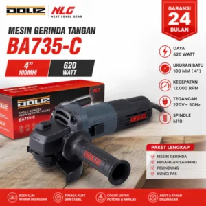 Gerinda Tangan DOLIZ BA735-C 4 Inch 620W Mesin Gerinda Potong Besi Angle Grinder
