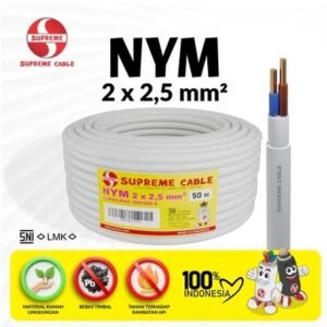 Kabel NYM Supreme 2x2.5 Kabel Listrik Tembaga Asli SNI LMK Meteran