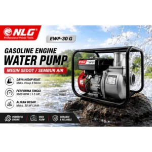 NLG Gasoline Engine Water Pump EWP-30-G 3 Inch 5.5HP Mesin Sedot Sembur Air Pompa Air Bensin 30m³/Jam